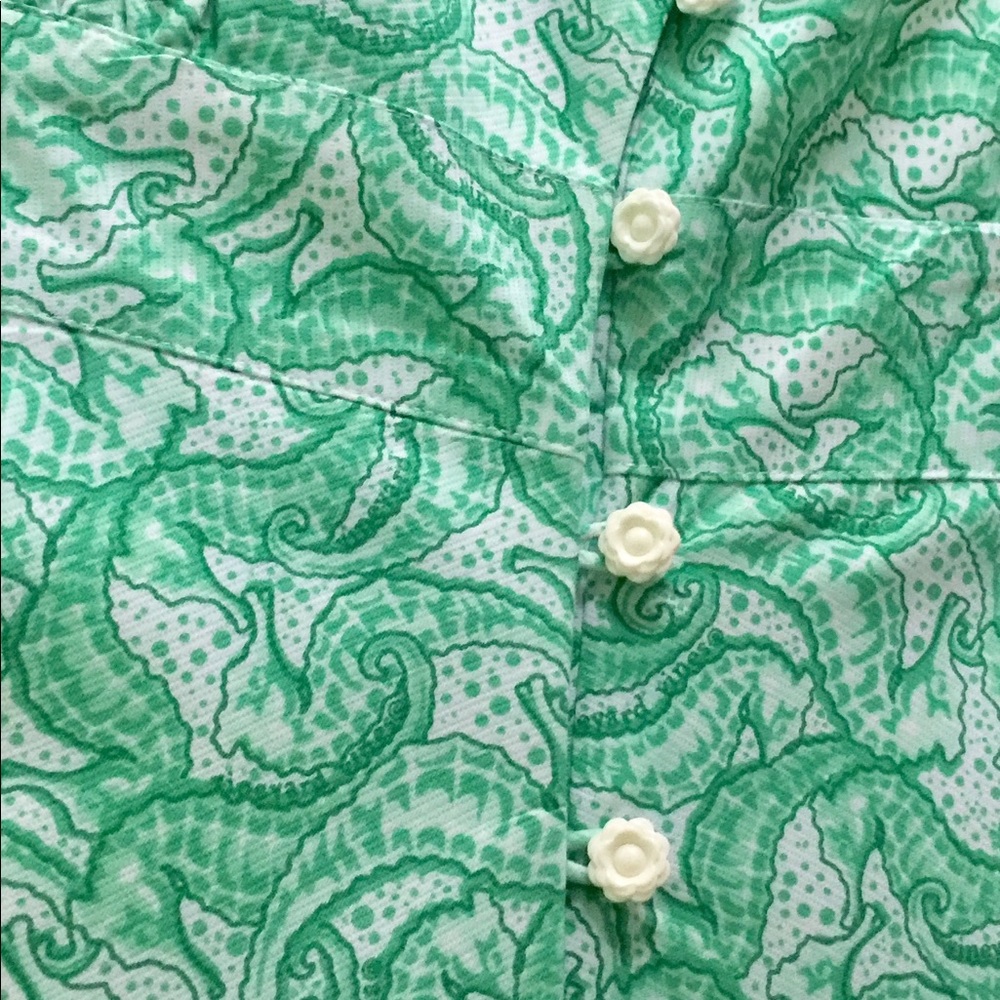 Vineyard Vines Green Paisley Halter Dress